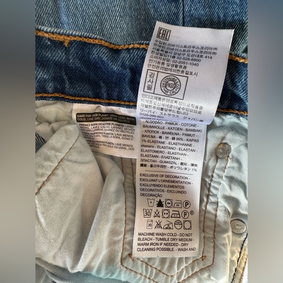 Levi's 501 S Skinny Jeans Indigo Sky - Dark Wash - Picture 14 of 17